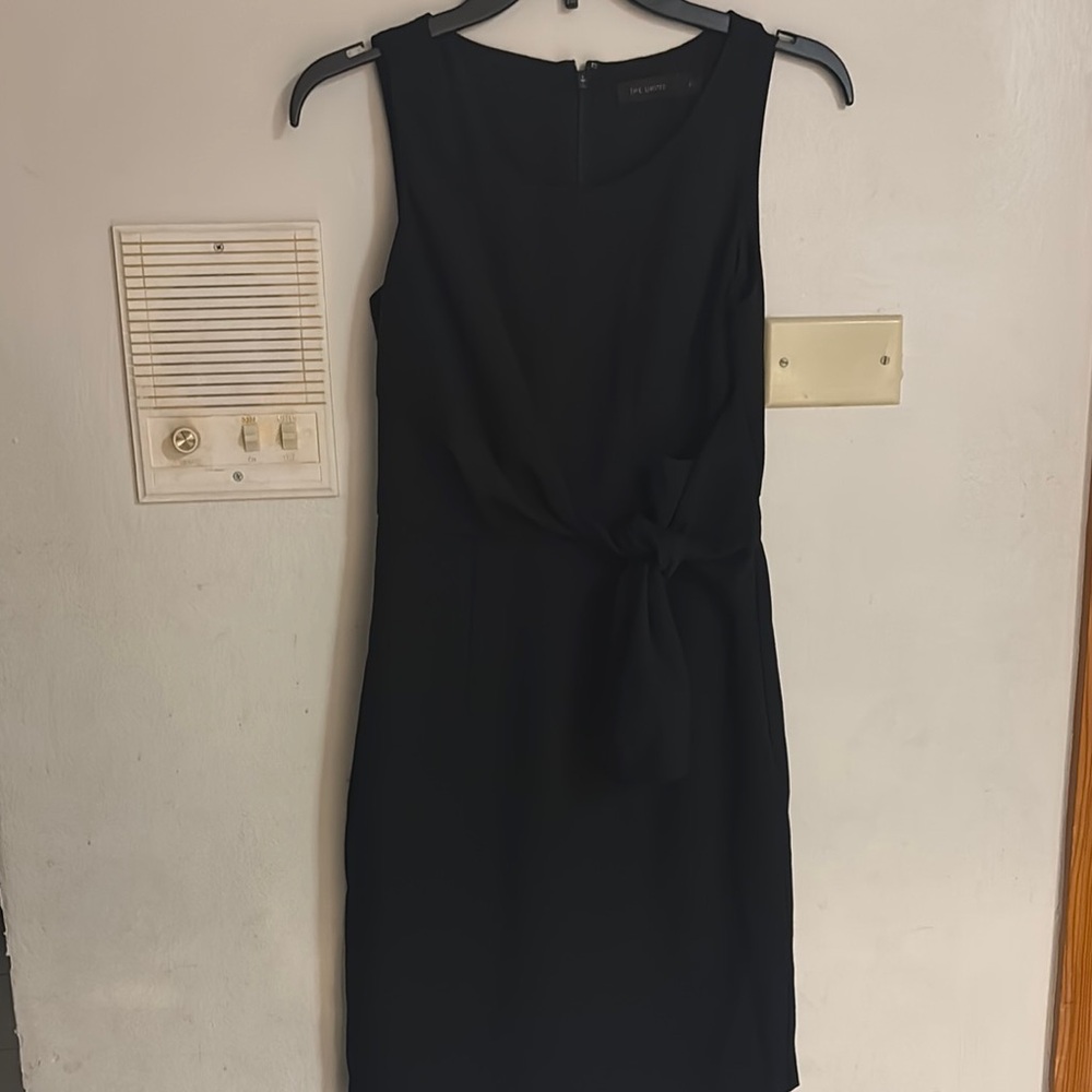The Limited Black Ruched Sheath Midi Dress